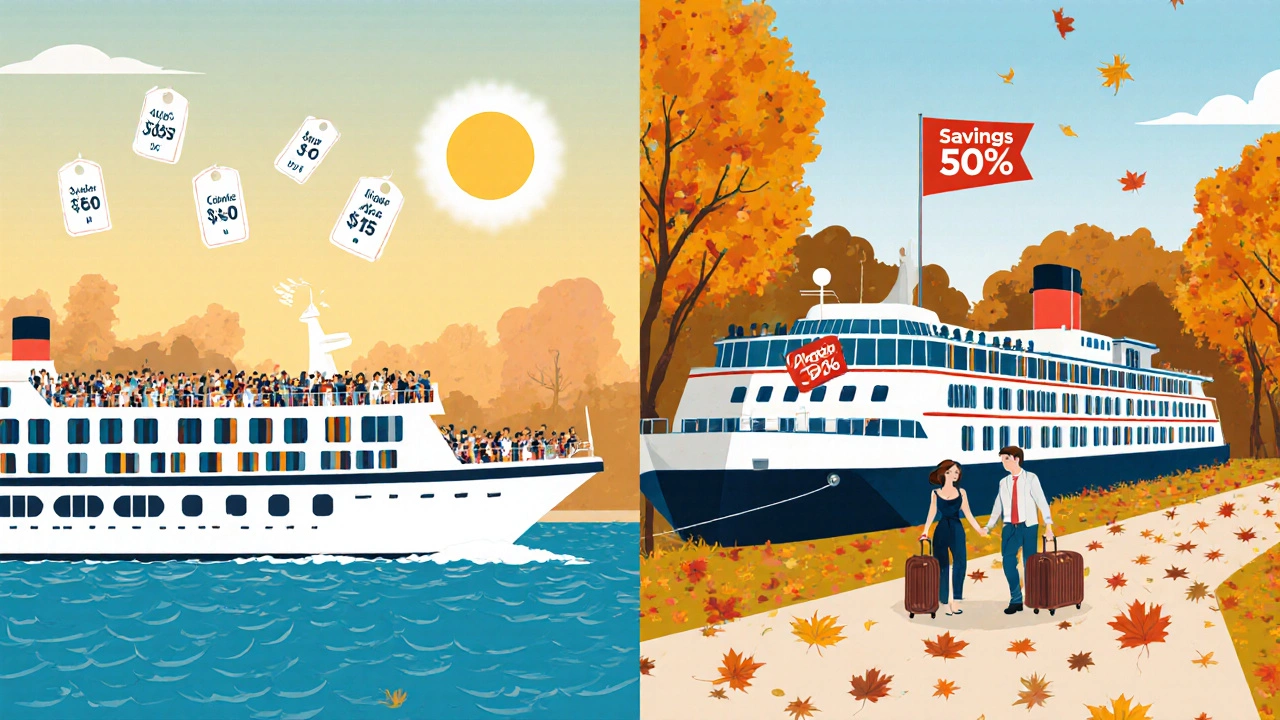 Сравнение цен на круиз: летний шум и высокие цены против осеннего уюта и скидок.