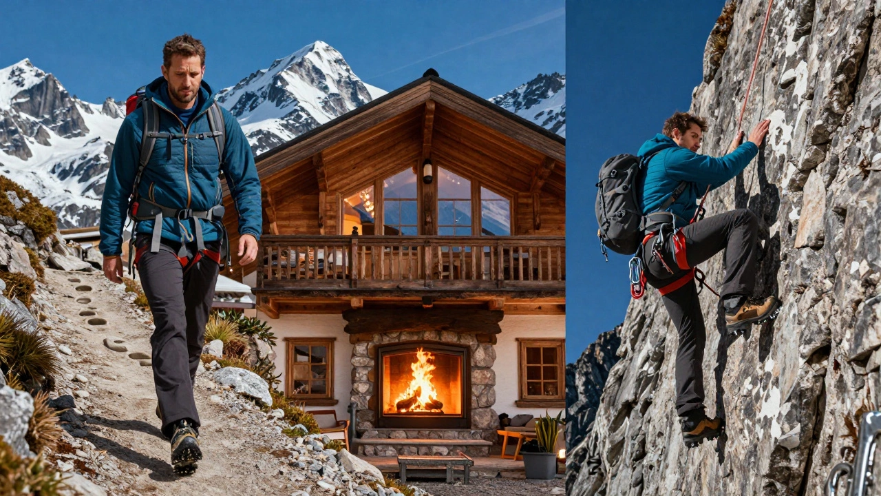 Разные виды отдыха в горах: трекинг, уютное шале и профессиональный альпинизм
